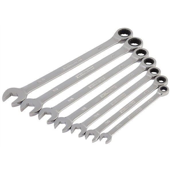 7 Piece SAE 144 Postion Ratcheting Wrench Set, Steelman, Mfr#: 78982